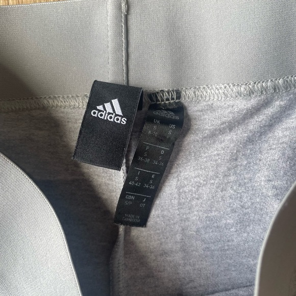 Adidas Gray 3-Stripes Biker Shorts Size S | Comfy Stretch Active Lounge - Picture 2 of 3